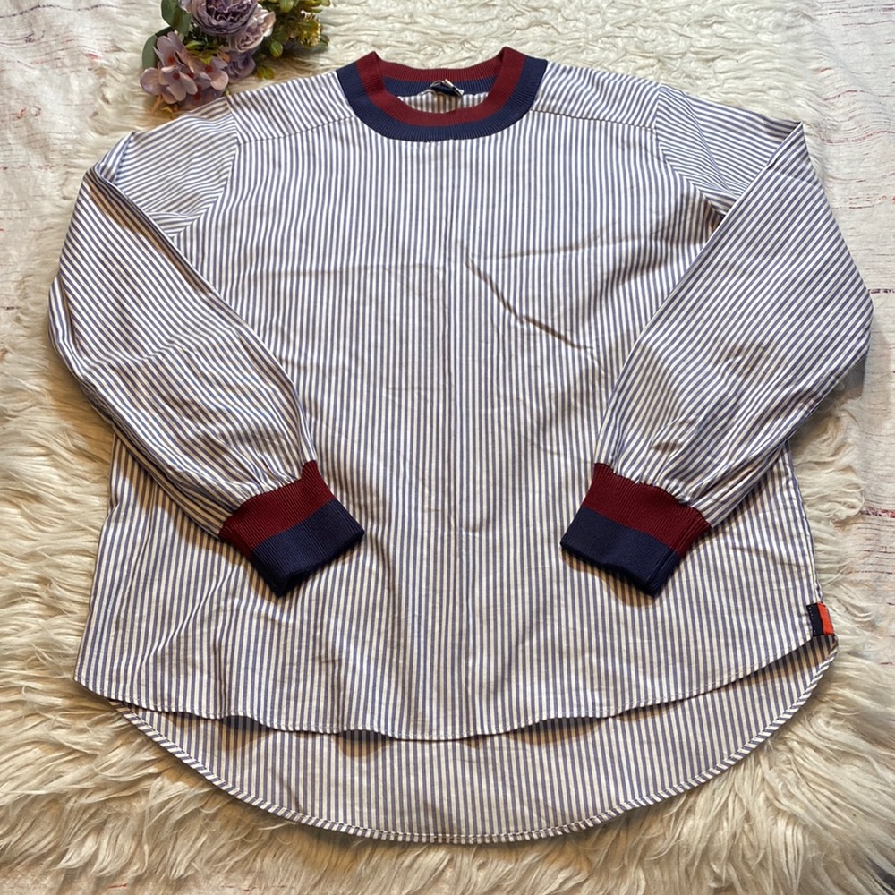KULE The Harper Blue White Stripe Top sz XS